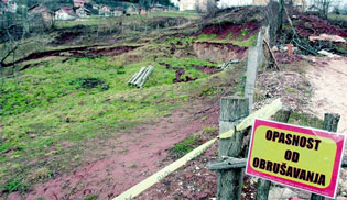 MAP OF POTENTIAL LANDSLIDES