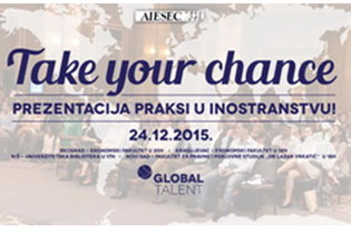 “TAKE YOUR CHANCE” –PREZENTIMI I PRAKTIKËS NË DIASPORË