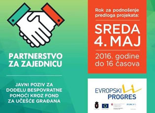 KONKURSI I PROGRESIT EUROPIAN PËR PROJEKTET PARTNERE TË KOMUNAVE DHE ORGANIZATAVE TË SHOQËRIVE CIVILE