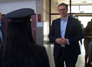 PRIME MINISTER VUCIC OPENED THE RAILWAY LINE NEAR LESKOVAC