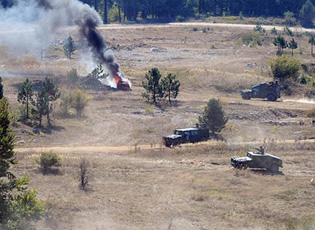 ВЕЖБА ЧЕТВРТЕ БРИГАДЕ И ЦЕНТРА ЗА ОБУКУ ЈЕДИНИЦА ЗА МУЛТИНАЦИОНАЛНЕ ОПЕРАЦИЈЕ НА ПОЛИГОНУ „БОРОВАЦ“