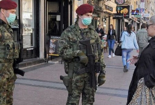 CURFEW HAS BEEN INTRODUCED, PERSONS OVER 65 YEARS OF AGE PROHIBITED FROM LEAVING THEIR HOMES