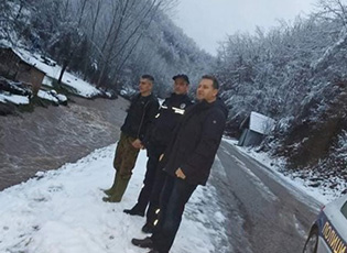 SPA RIVER OVERFLOWED ITS BANKS IN SIJARINSKA SPA, MOST OF MEDVEDJA WITHOUT ELECTRICITY AND MOBILE PHONE SIGNAL