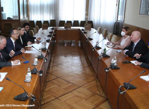 TAKIMI I KRYETARIT TË TRUPIT KOORDINUES ME KOMESARIN E LARTË TË OSBE-SË PËR PAKICAT KOMBËTARE DHE AMBASADORIN E MISIONIT TË OSBE-SË NË SËRBI