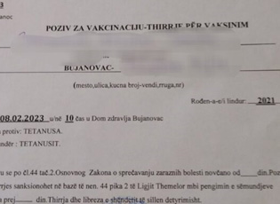 FTESAT PËR VAKSINIM NË BUJANOC