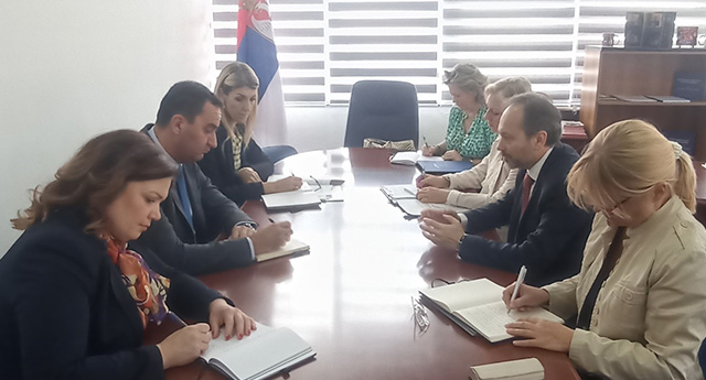 САСТАНАК НЕНАДА МИТРОВИЋА СА Њ.Е. ЕМАНУЕЛОМ ЖИОФРЕОМ, ШЕФОМ ДЕЛЕГАЦИЈЕ ЕВРОПСКЕ УНИЈЕ У РЕПУБЛИЦИ СРБИЈИ