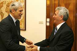 KRYETARI TADIQ BISEDOI ME RIZA HALIMIN DHE MILAN MARKOVIQIN