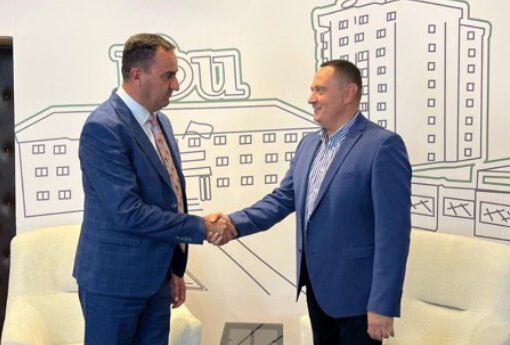 Састанак в.д. директора Службе Координационог тела Владе Републике Србије за општине Прешево, Бујановац и Медвеђа Ненада Митровића са председником општине Бујановац Арбером Пајазитијем